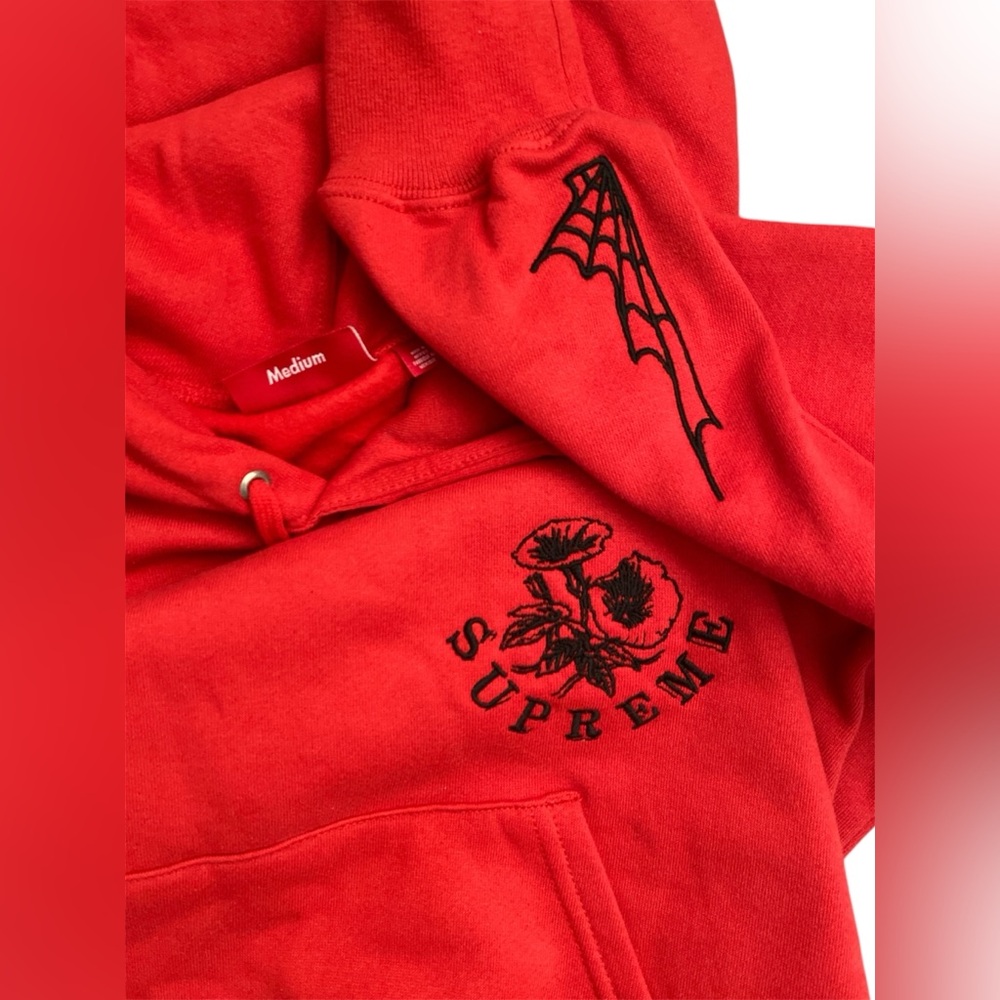Burnt Red Supreme Wild Embroidered Hooded Sweatshirt
